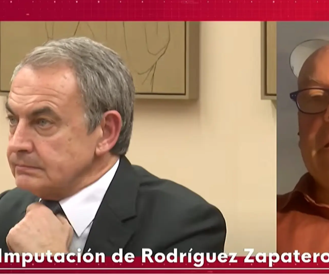 El periodista Gabriel Sanz en el canal 24 horas.RTVE