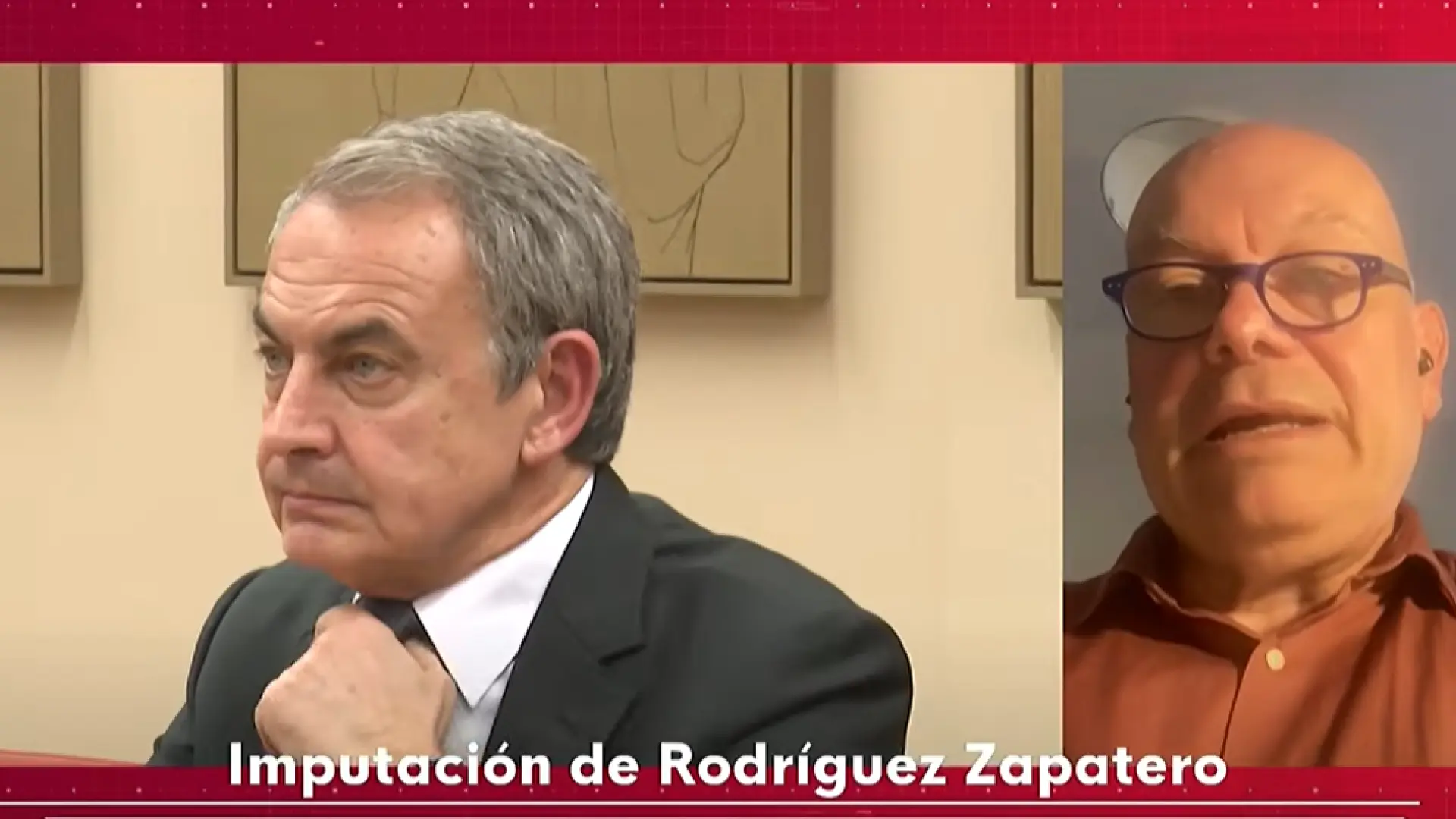 El periodista Gabriel Sanz en el canal 24 horas.RTVE