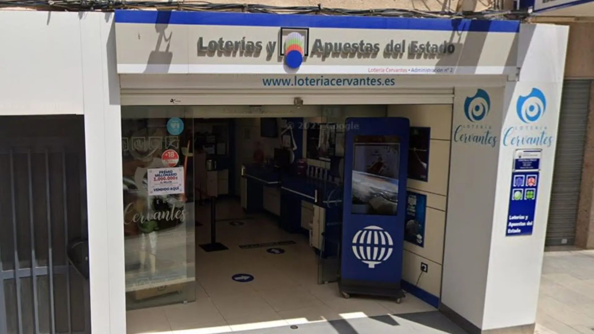 Administración de loterías 2 de Villena, Alicante.GOOGLE STREET VIEW