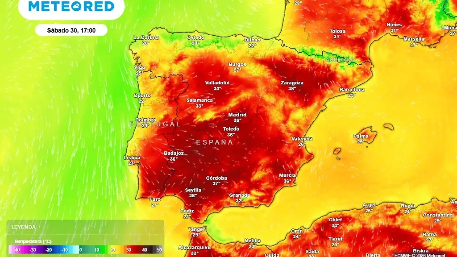 El calor se intensificará en España de cara al fin de semana.Meteored.