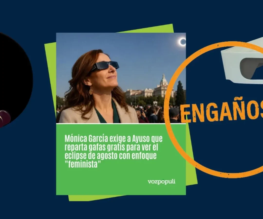 Mónica García no propuso repartir gafas para ver el eclipse con 'enfoque feminista'.INFOVERITAS