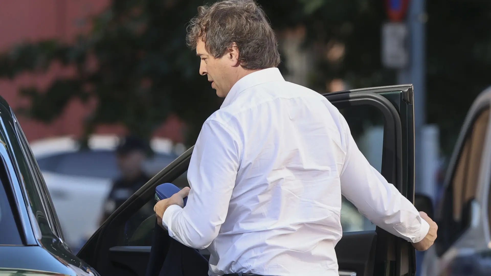 David Sánchez, hermano del presidente del Gobierno, a su llegada este lunes al tribunal de la Audiencia de Badajoz que juzga su proceso de contrataciónJero Morales