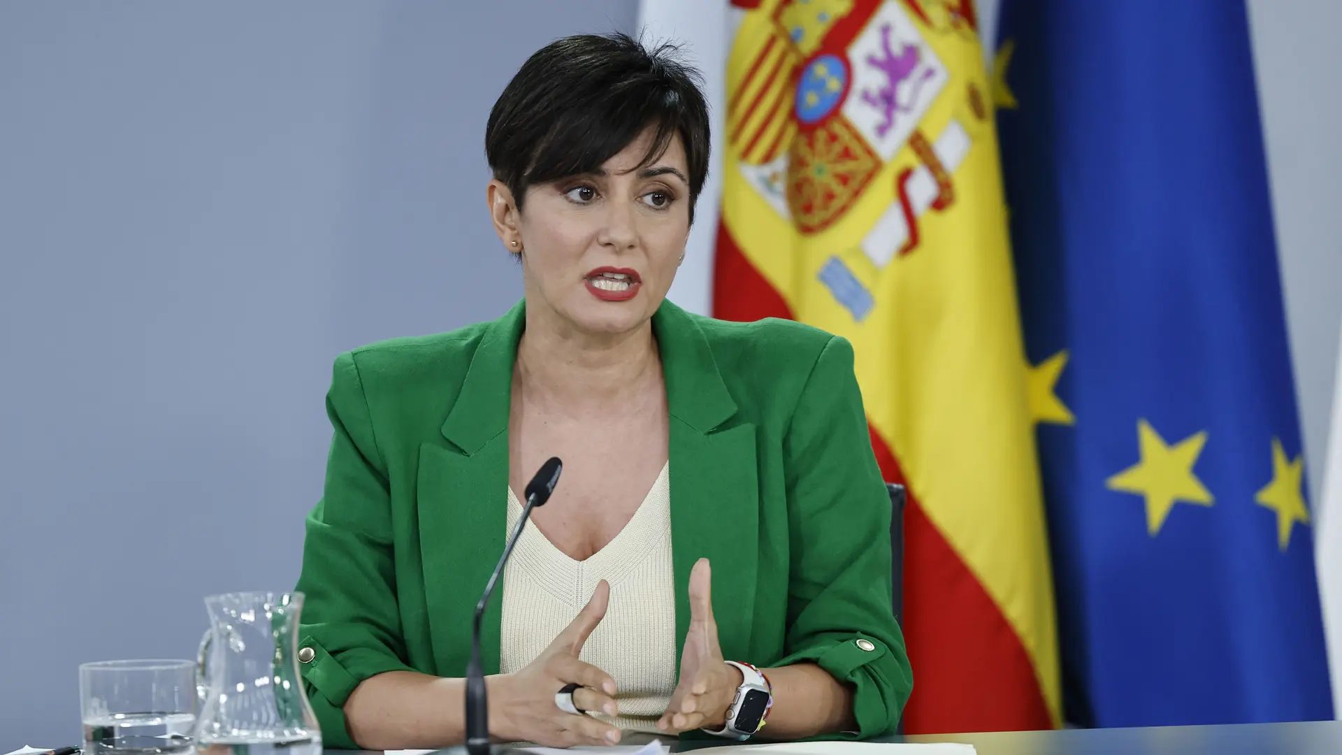 La ministra de Vivienda y Agenda Urbana, Isabel Rodríguez, tras el Consejo de Ministros.EFE