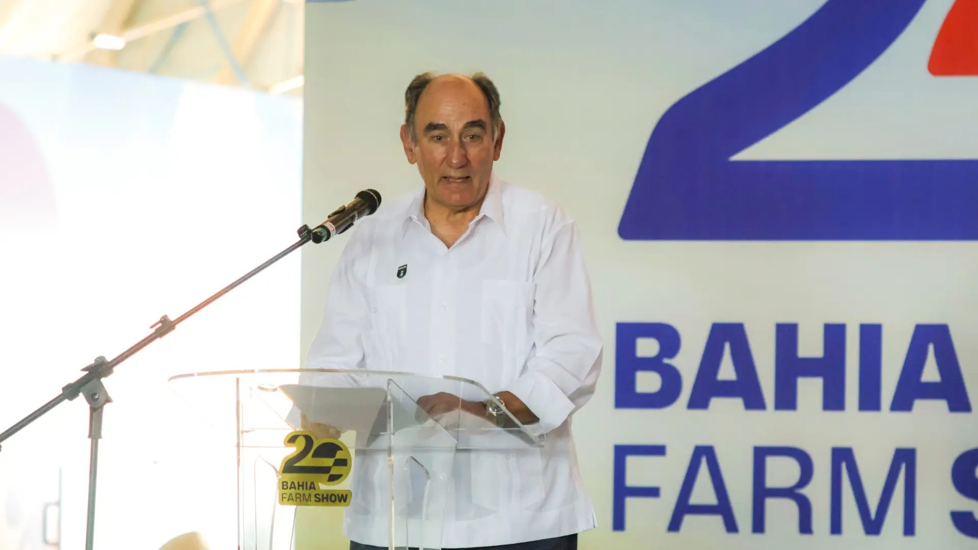 El presidente de Iberdrola, Ignacio Galán, en la Bahía Farm Show, la principal feria agrícola de Brasil.Iberdrola