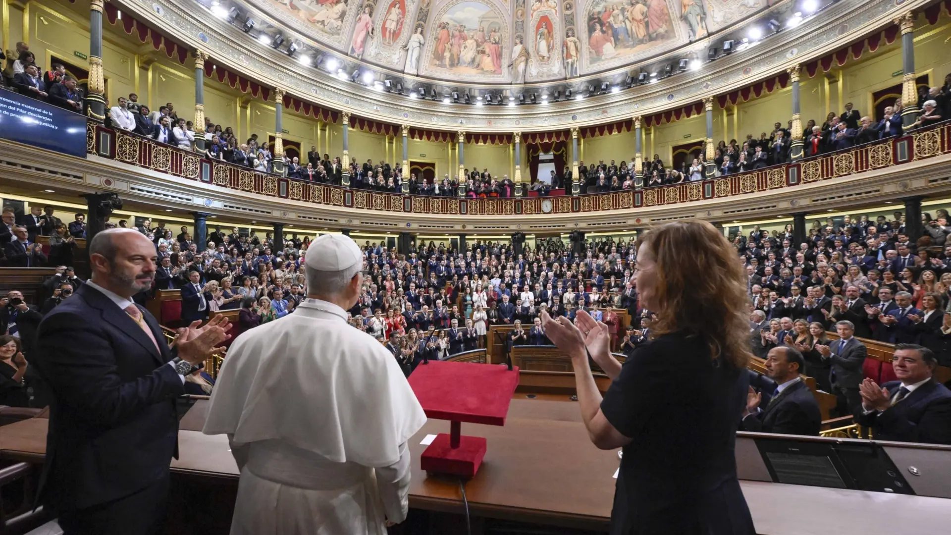 El Papa León XIV, en el Congreso.LaPresse