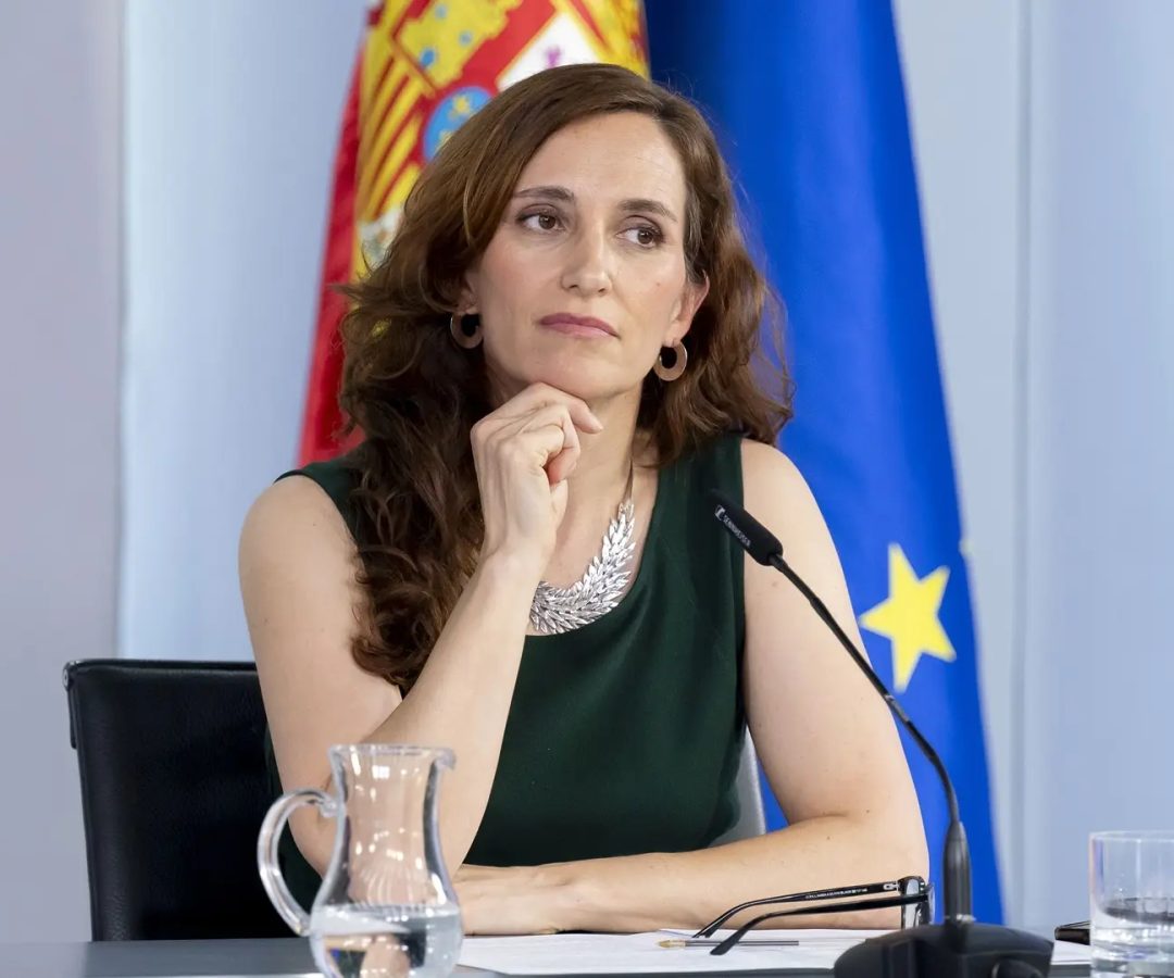 La ministra de Sanidad, Mónica García, durante la rueda de prensa posterior al Consejo de Ministros.Alberto Ortega / Europa Press