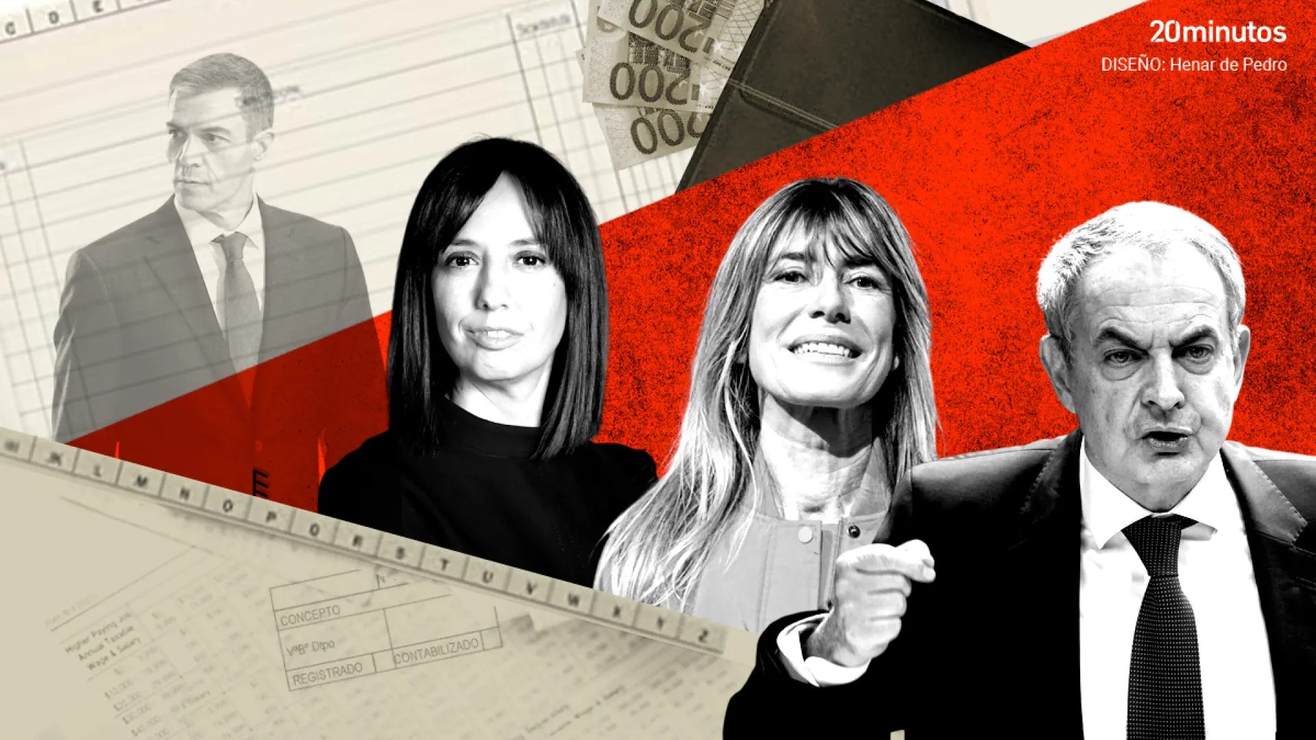 De izquierda a derecha, Pedro Sánchez, Mercedes González, Begoña Gómez y José Luis Rodríguez Zapatero