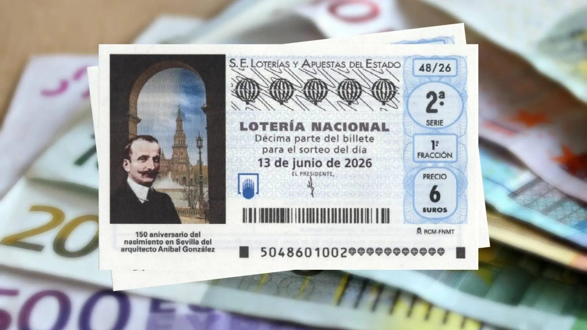 Cartela del sorteo de la Lotería Nacional de hoy sábado 13 de junio.20MINUTOS / LOTERIAS Y APUESTAS DEL ESTADO