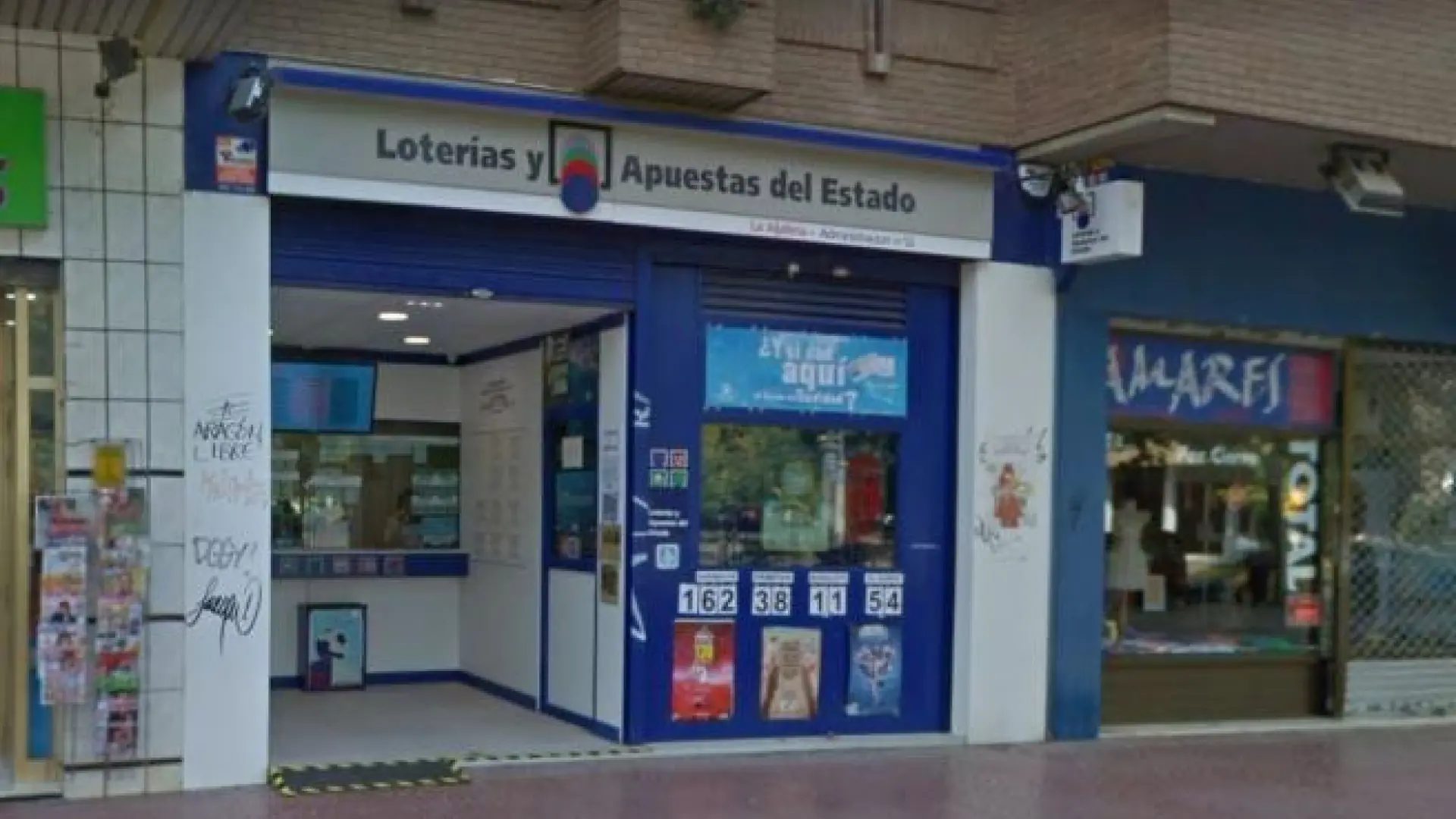 Imagen de una administración de Loterías de Zaragoza.GOOGLE STREET VIEW