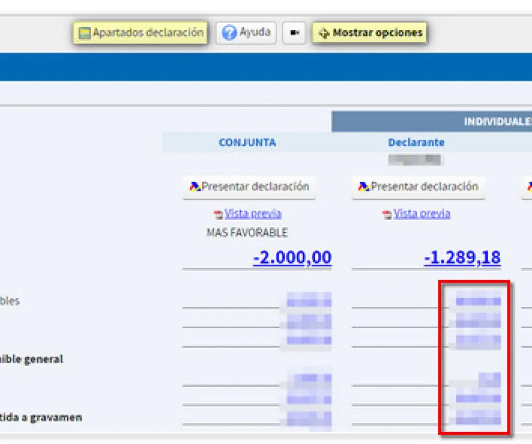 Captura de Renta Web OpenAGENCIA TRIBUTARIA