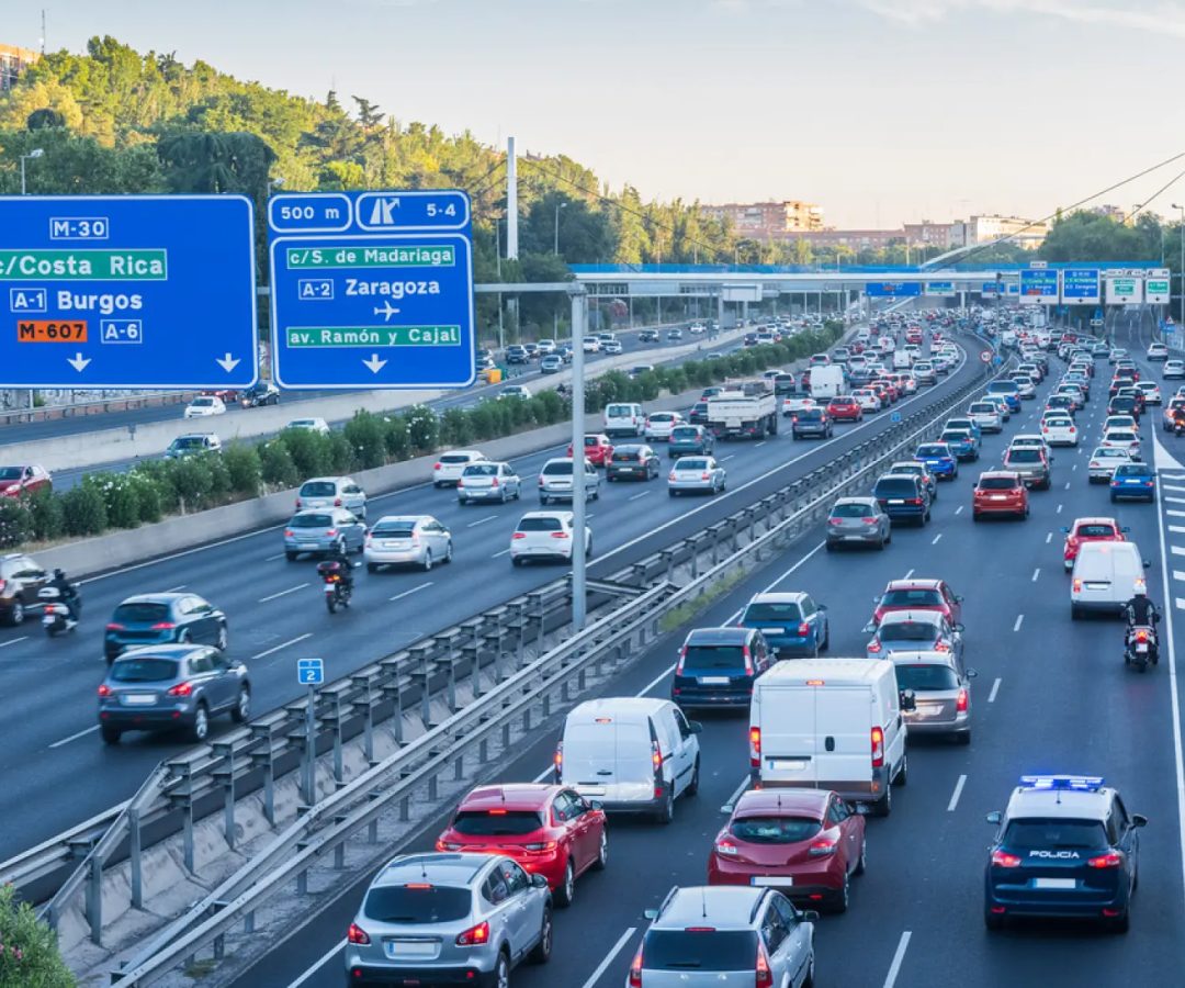 Atasco en Madrid, en una imagen de archivo.20M