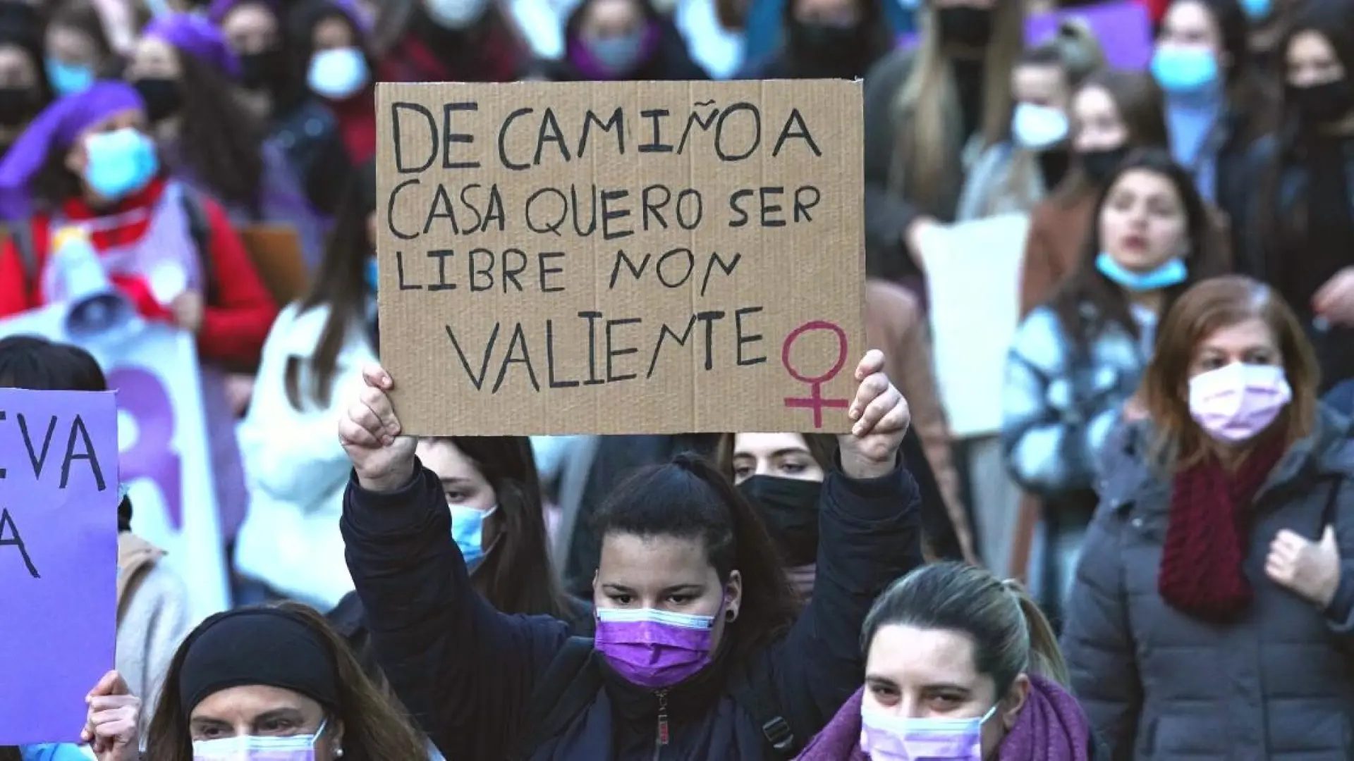 Pancarta en una manifetación del 8M.Getty Images