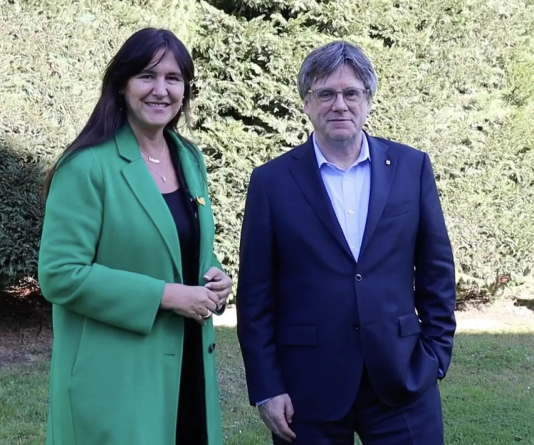 Puigdemont y Borràs en Waterloo.JUNTS