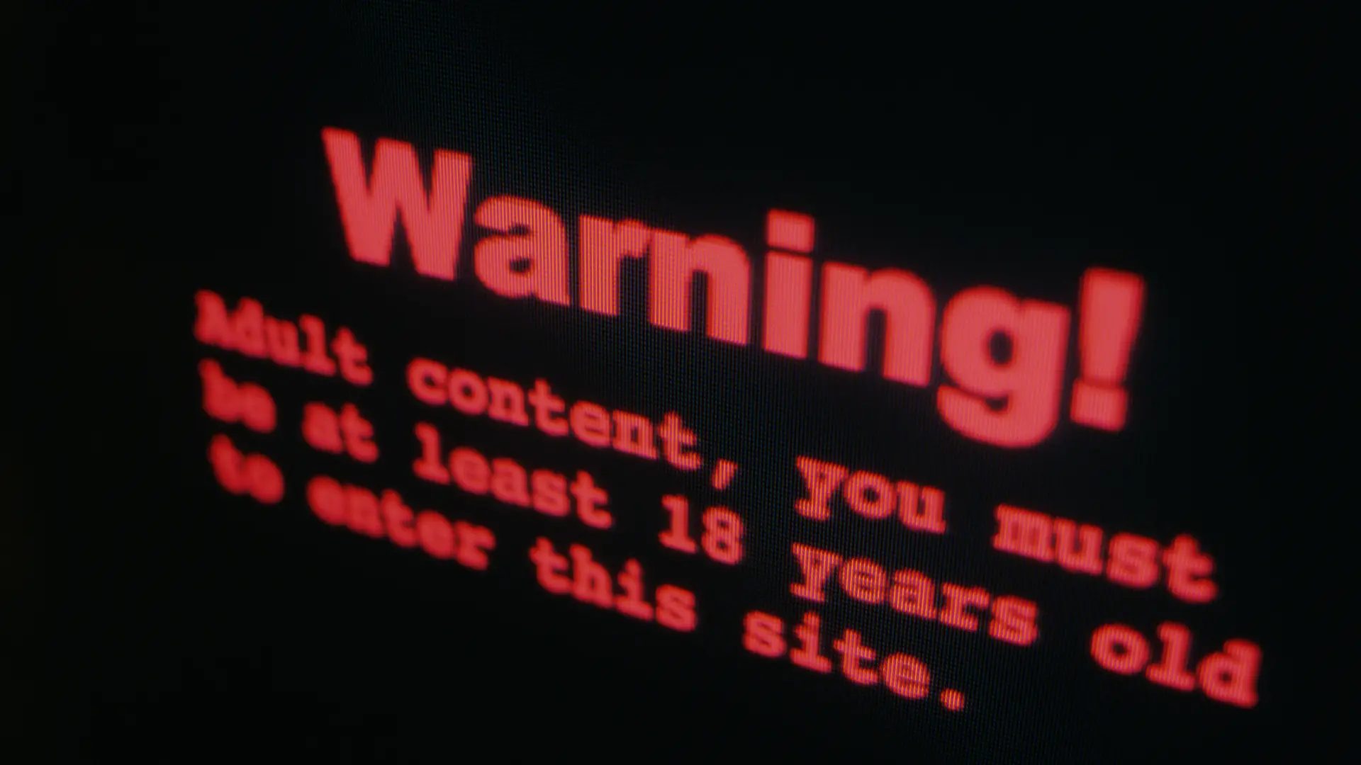 Un aviso en una página web de contenido adulto, en una imagen de archivo.Getty Images