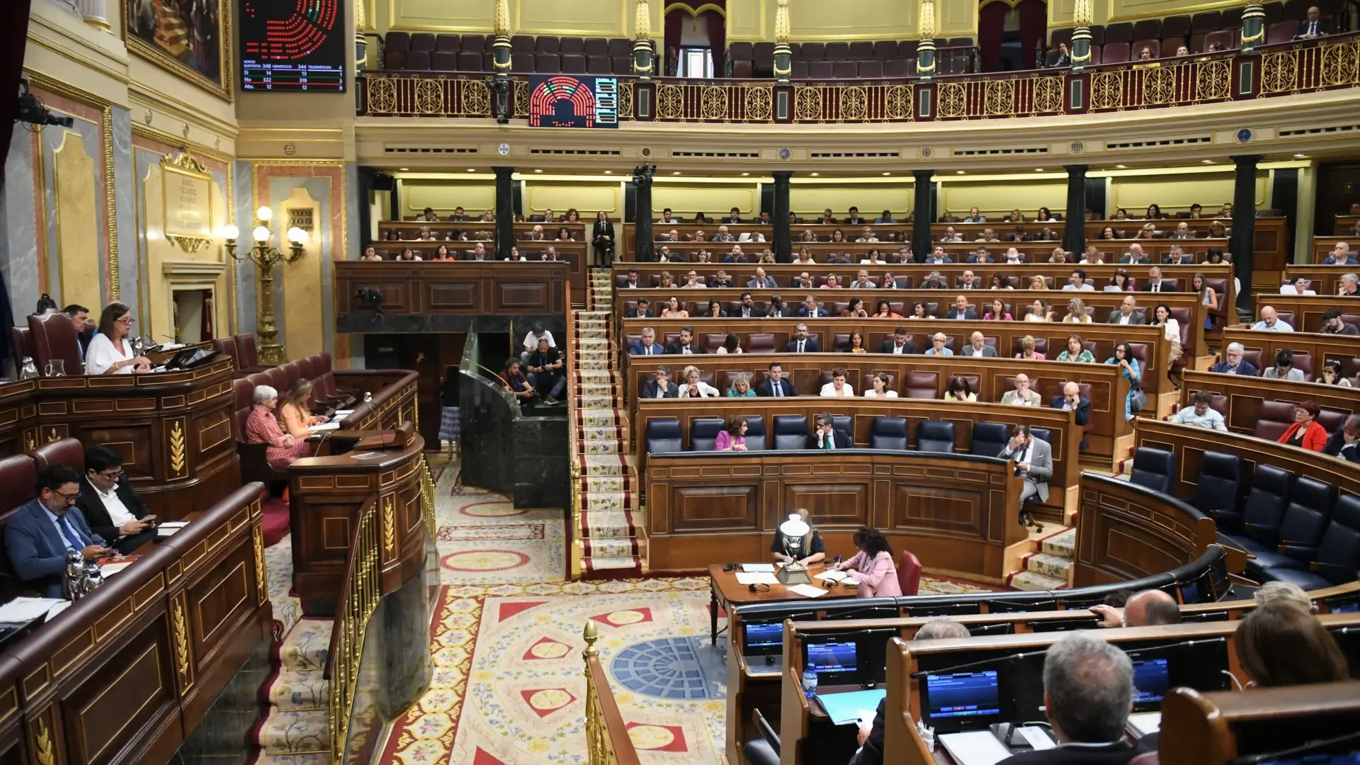 Vista general del hemiciclo durante una a sesión plenaria en el Congreso de los Diputados.EP